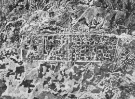 عکس هوایی محوطه‌ی ساسانی ایوان‌کرخه